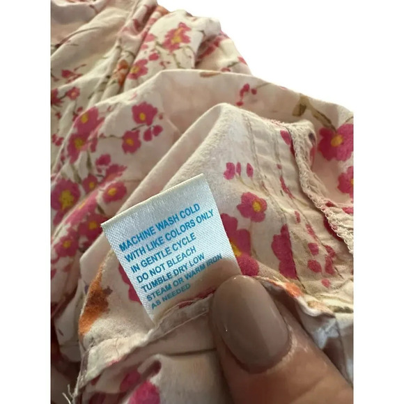 Ella Simone Cherry Blossom Print 100% Cotton nightgown  Size L - Picture 7 of 9